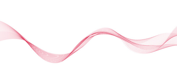 Abstract wave element for design. Digital frequency track equalizer. Stylized line art background. Vector illustration. Wave with lines created using blend tool. Curved wavy line, smooth stripe.