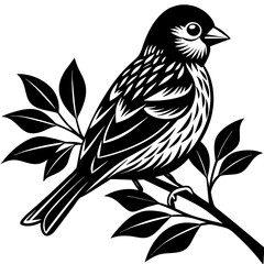     A tiny bird sitting on a branch.

