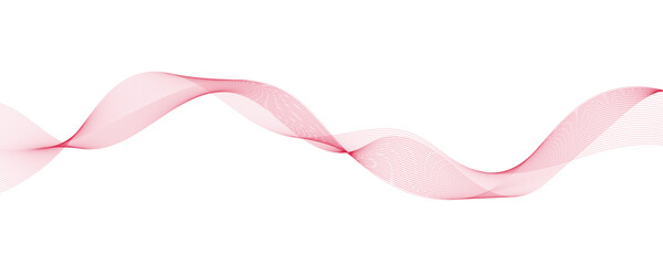 Abstract wave element for design. Digital frequency track equalizer. Stylized line art background. Vector illustration. Wave with lines created using blend tool. Curved wavy line, smooth stripe.