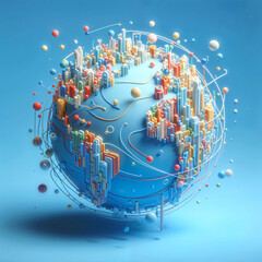 abstract city globe