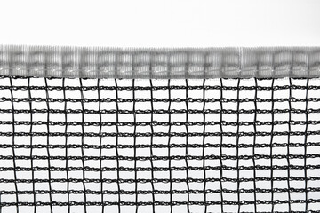 Black sports net with white border isolated on white background