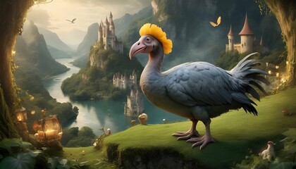 A-Dodo-Bird-In-A-Fairy-Tale-Setting- 3 - obrazy, fototapety, plakaty