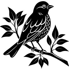     A tiny bird sitting on a branch.
