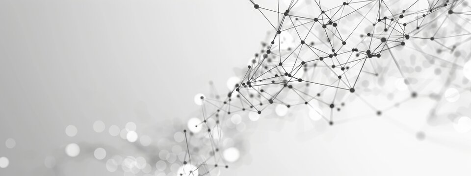 Abstract composition with connecting dots and lines. Global network connection. Geometric connected abstract background