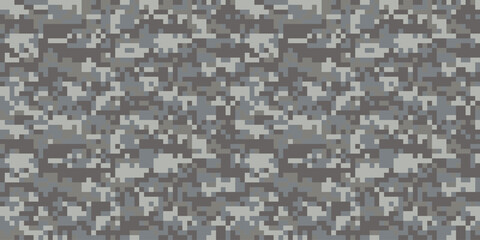 Digital pixel camouflage military texture  background. Seamless pattern.Vector. ピクセルでできた迷彩パターン
