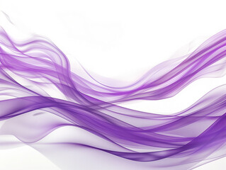 Vibrant violet waves on a white backdrop, accented with a soft shimmer, create a modern abstract...