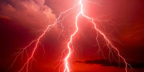 lightning in the red night