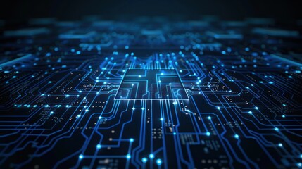 Advanced Technology Concept,Microchip CPU Processor Circuit Board ,Digital Line