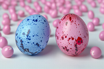 Pretty Pink and blue Egg - Boy Girl Color -Gender reveal party - Looks like Easter Egg