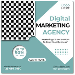 digital marketing agency social media design template