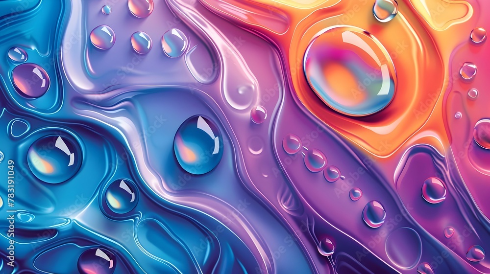 Poster captivating unity:intricate water droplet pattern symbolizing harmony and diversity