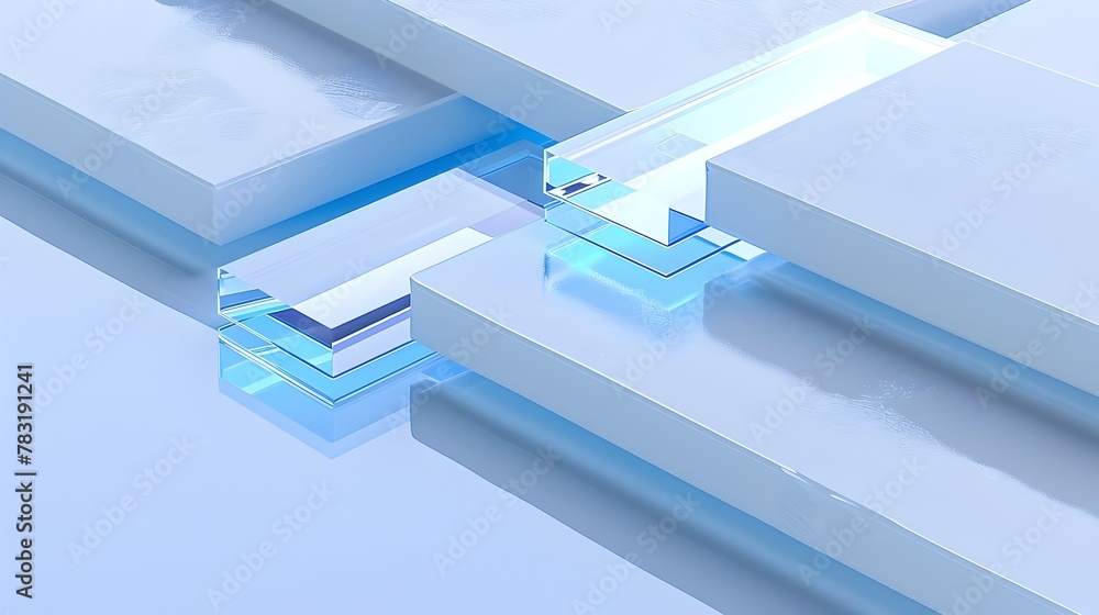 Poster boundless geometric formations in a captivating 3d architectural visualisation
