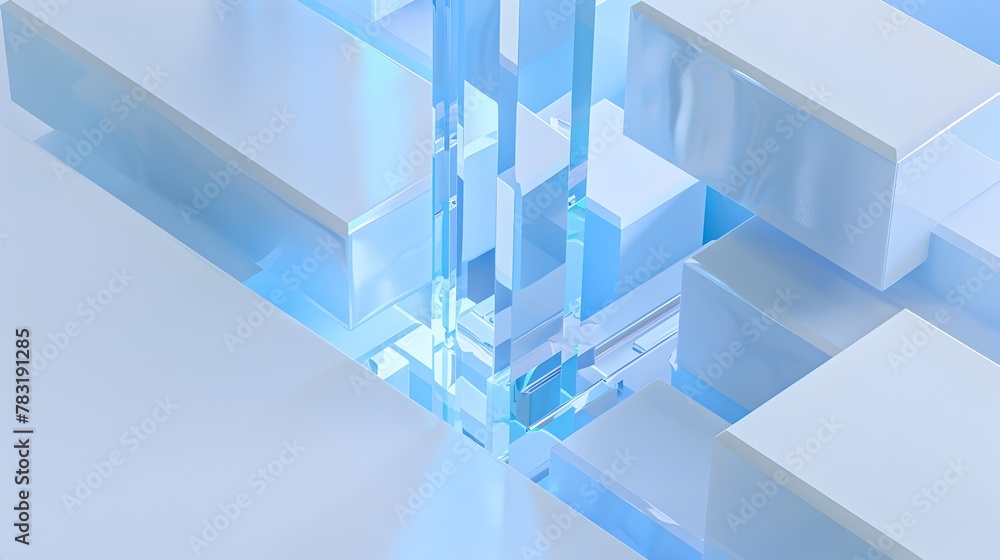 Aufkleber crystalline structures piercing through misty backdrop,creating depth and mystery