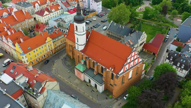 Church Main Square Opole Kosciol Aerial View Poland