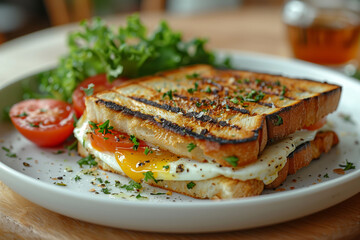 The Perfect Blend of Eggs, Tomatoes, and Herbs in a Sandwich