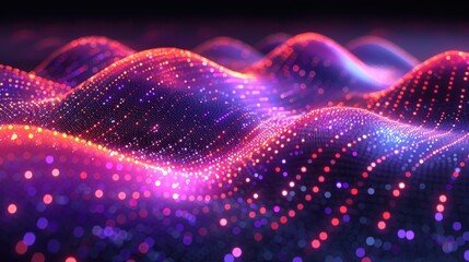 A computer generated depiction of a powerful wave of light in motion