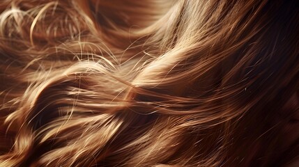 Naklejka premium Luxurious hair flowing freely in natural sunlight,embodying strength and vitality