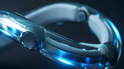 Close-Up of Futuristic Wearable Device for Precision Sports Science and Performance Tracking