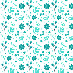 Elegant floral pattern in small colorful flowers and leaves. Liberty style. Floral seamless background for fashion prints. Ditsy print. Seamless vector texture.