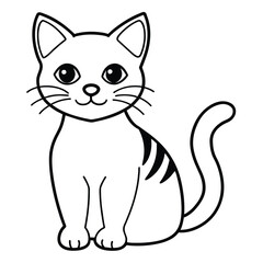 Adorable Cute Cat Illustrations - Perfect for Greeting Cards, Children's Books, and Fashionable Apparel