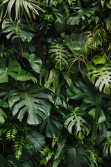 Exquisite Tropical Leaf Composition, Nature Background Concept, Generative AI