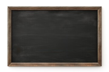 Blank black chalkboard with wooden frame