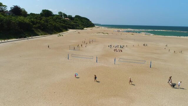Dubai Beach In Jaroslawiec Plaza Dubaj Aerial View Poland