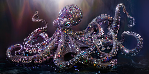 Fototapeta premium Bellissima piovra colorata.