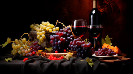 glass of red wine on a table