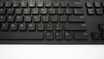 Close up computer keyboard with signature sign marker in office or workspace.  a working tool equipment