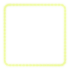 Fotobehang yellow square frame line stitch and neon light © bank