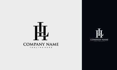 Initial Letter HL or LH Logo,Typography Vector Template design