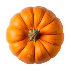 orange pumpkin isolated on transparent background Generative Ai.