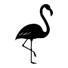 Fototapeta premium Flamingo silhouette. Vector illustration 