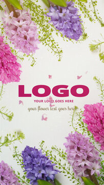 Spring Flower Logo Vertical Stories Opener for Social Media