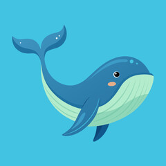 Fototapeta premium illustration of whale