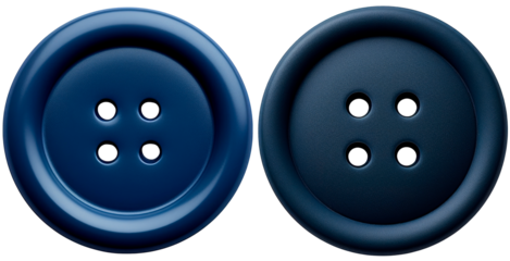 Set of navy blue button, isolated on transparent background