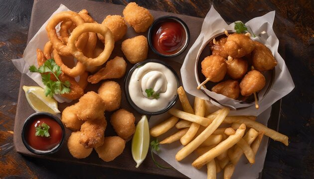 chicken nuggets with fries