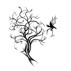 Obraz premium silhouette of a tree