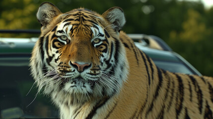 Fototapeta premium tiger in zoo