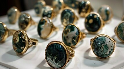 Elegant Agate Gemstone Rings Collection