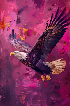 eagle in flight spirit animal shamanism - by generative ai