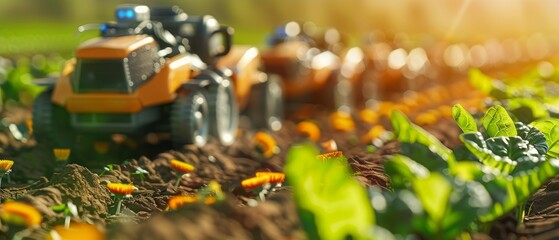 Future 5G technology with smart agriculture farming concept related to agriculture robotics and autonomous cars