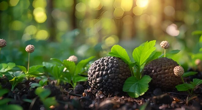 truffle growing in the forest