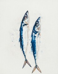 Abstract painting of fish