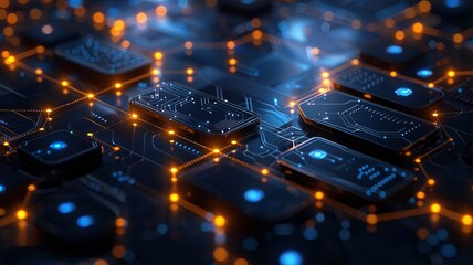 Abstract futuristic modern background. The concept of new technologies