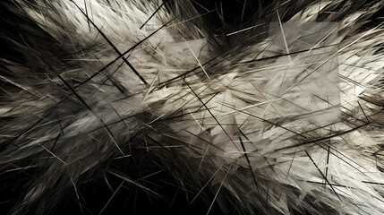 Abstract Monochrome Fractal Explosion