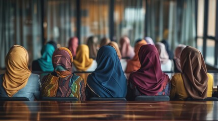 Hijab-clad businesswomen embody the values of diversity and inclusion in the meeting