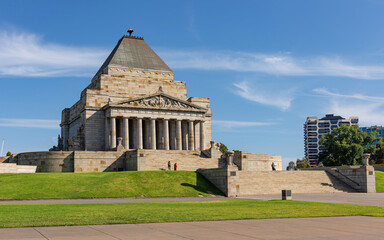 The Shrine of Remembrance in Melbourne, Victoria, Australia.