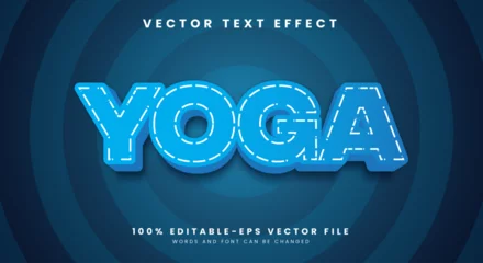 Foto op Canvas Yoga 3D editable text effect template with abstract background © Easin Arafat